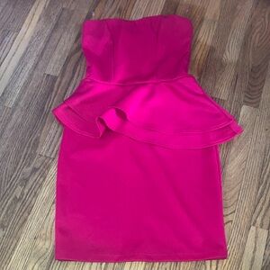 Charlotte Russe Pink Peplum Strapless dress